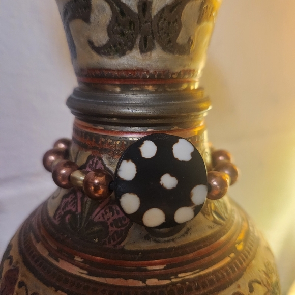 Artisan 'Mixed Metal' Bracelet and Necklace Set Inspirational Boho - Picture 6 of 8